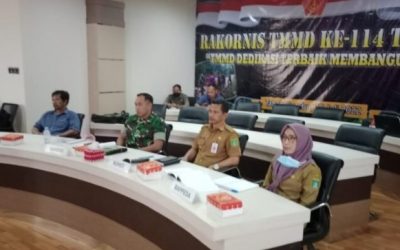 TMMD Digelar 26 Juli-24 Agustus 2022, Pemkab Tanah Bumbu Ikuti Rakornis TMMD Mabes TNI Melalui Vicon