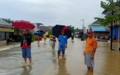 Hujan Deras, 33 Rumah di Desa Damar Indah Terendam Banjir